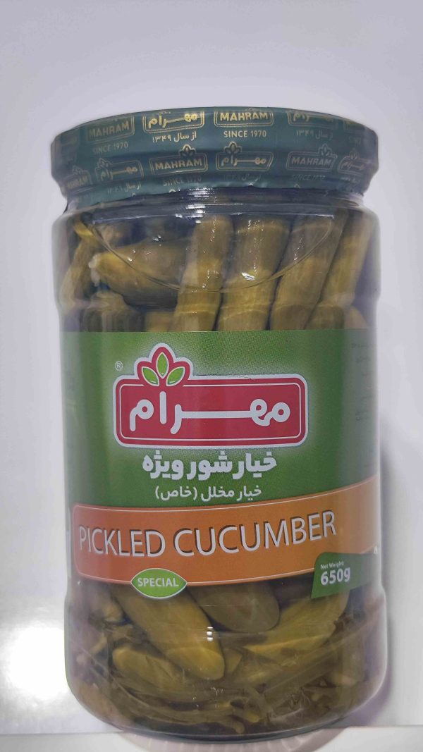 خیارشور ویژه650گرم مهرام