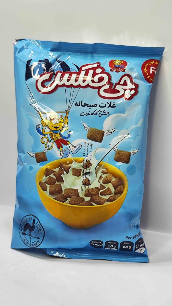 چی فلکس غلات صبحانه بالشتی کاکائویی90گرم