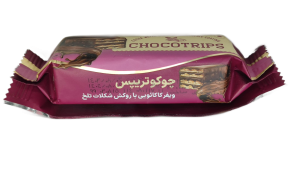 ویفر کاکائویی با روکش شکلات تلخ چوکو تریپس50گرم