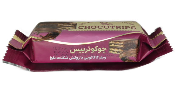 ویفر کاکائویی با روکش شکلات تلخ چوکو تریپس50گرم