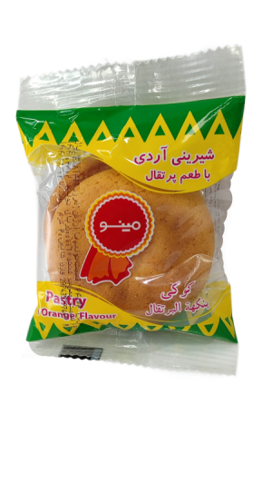 شیرینی آردی پرتقالی مینو30گرم