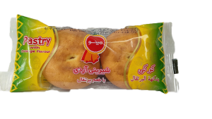 شیرینی آردی با طعم پرتقال دو قلو مینو50گرم