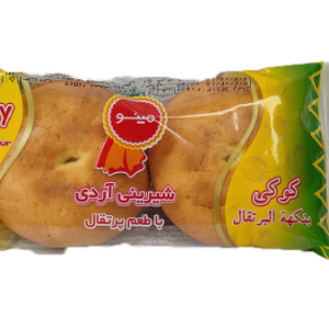 شیرینی آردی با طعم پرتقال دو قلو مینو50گرم