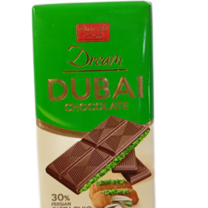 شکلات شیری با مغز پسته 30% شیرین عسل 130گرم