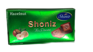 شکلات شیری با مغزفندوق شونیز 100گرم