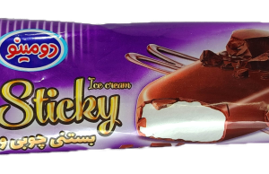 بستنی چوبی وانیلی روکش شکلات دومینو