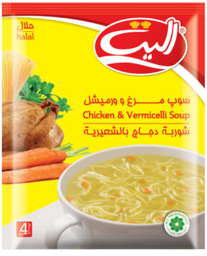 سوپ مرغ و ورمیشل الیت