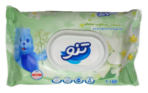 دستمال مرطوب معطر صورت و بدن تنو 60 عددی