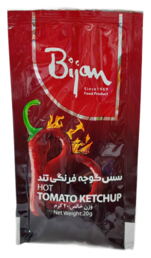 سس گوجه فرنگی تند ساشه بیژن20گرم