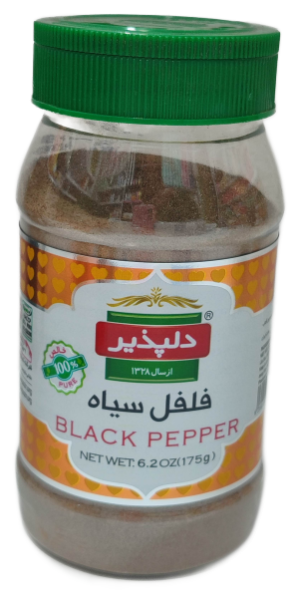 فلفل سیاه بطری دلپذیر175گرم