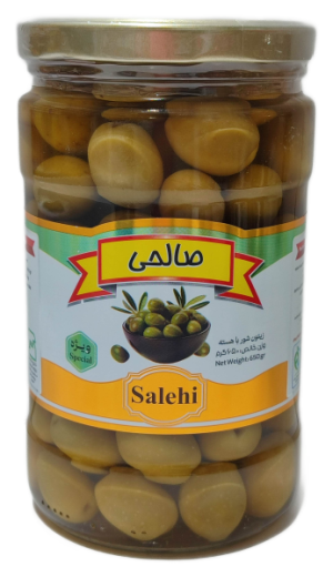 زیتون شیشه با هسته صالحی650گرم