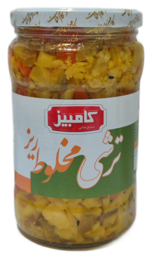ترشی مخلوط ریز شیشه ای کامبیز670گرم