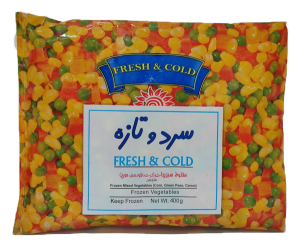 مخلوط سبزیجات نیمه پخته سردوتازه400گرم