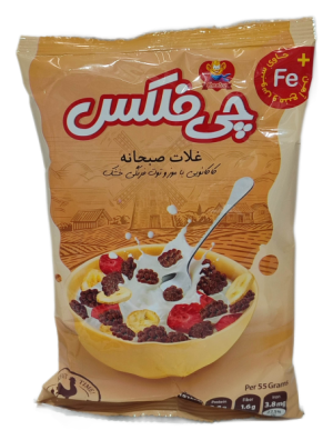غلات صبحانه کاکائویی با موز و توت فرنگی خشک چی فلکس 70 گرم